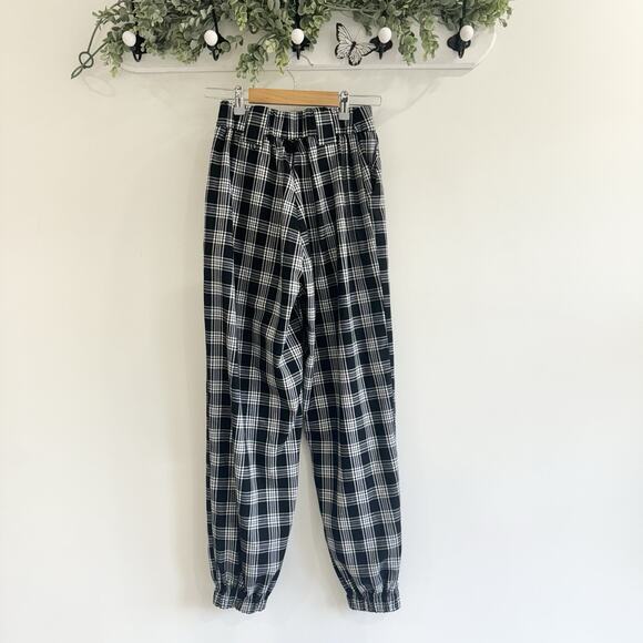 I.Am.Gia Cobain Barrel Tapered Leg Pants Black White Checkered Small - Picture 4 of 5